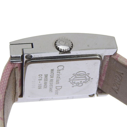 Dior Christian Maris Stainless Steel Leather Quartz Analog