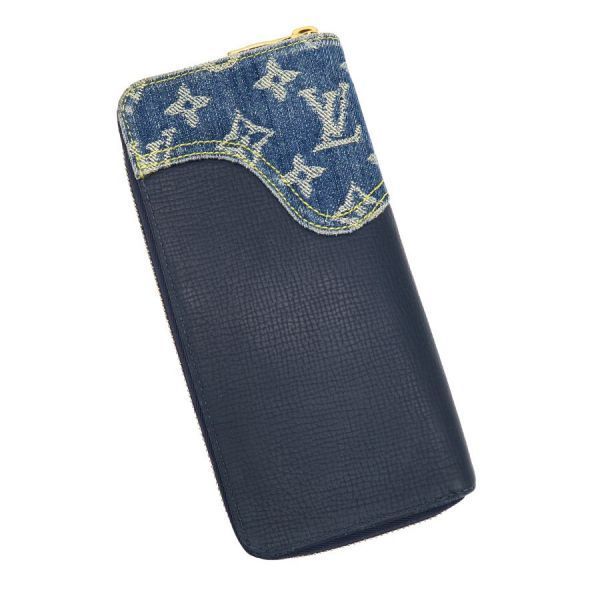 Louis Vuitton Monogram Denim Nigo Zippy Wallet Vertical