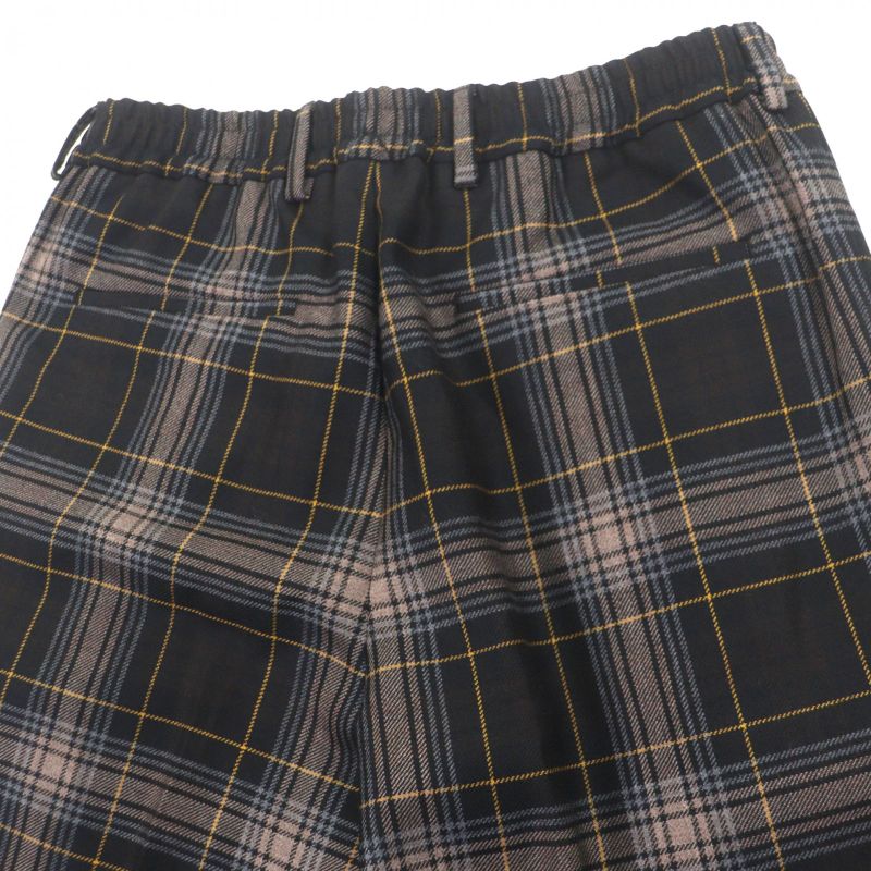 Fendi Made 100% Wool Tapered Checkered Slacks Pants Brown 48