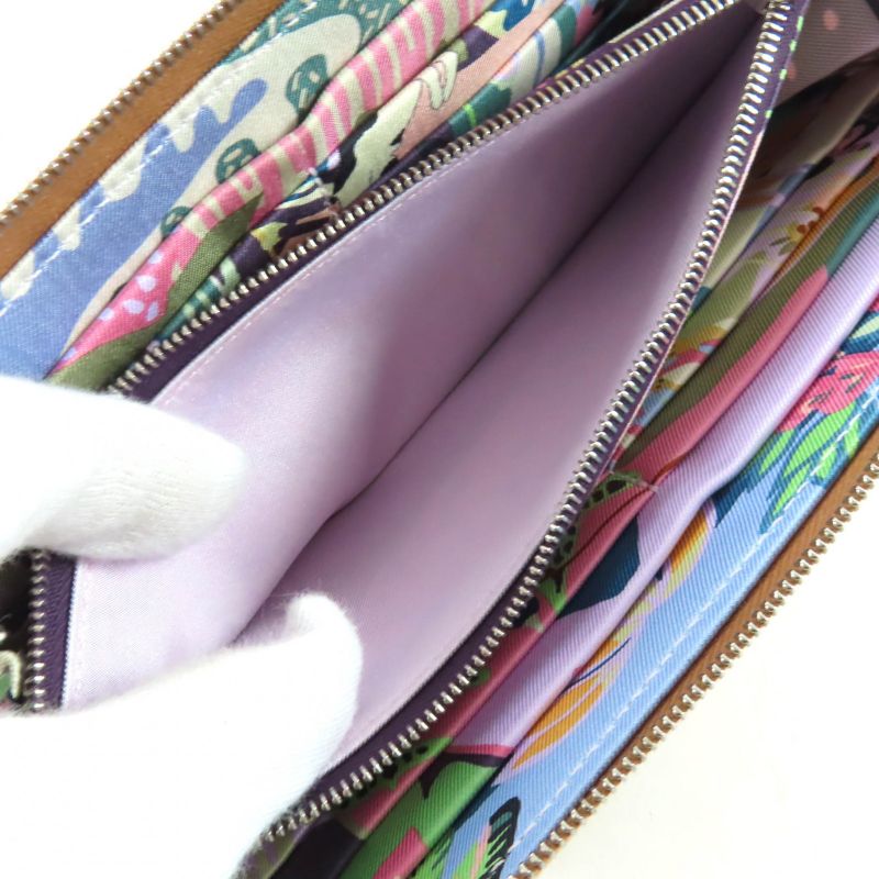 Hermes Azap Long Silk in Gold Veau Silver Round Zip Wallet
