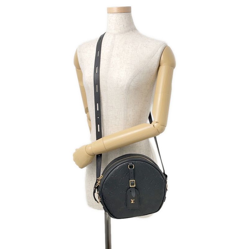 Louis Vuitton Shoulder Bag Monogram Empreinte Boite Chapeau Sple MM Noir Black