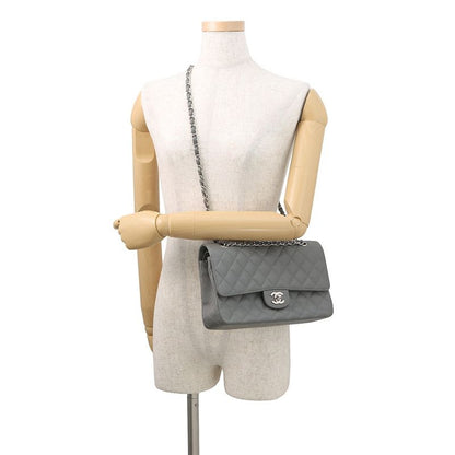 Chanel Chain Shoulder Bag Quilted 25 CC Logo Double Caviar Leather