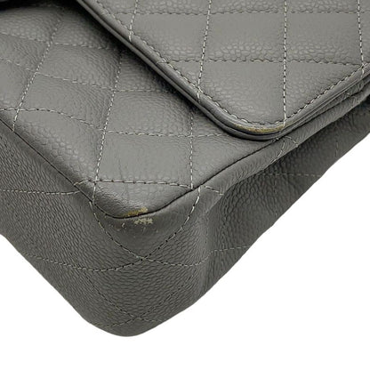 Chanel Chain Shoulder Bag Quilted 25 CC Logo Double Caviar Leather