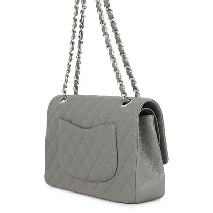 Chanel Chain Shoulder Bag Quilted 25 CC Logo Double Caviar Leather