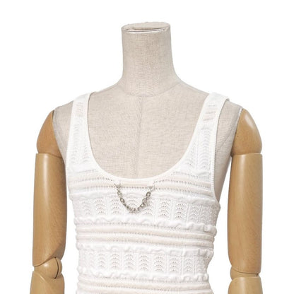Louis Vuitton Tank Top XS LV Chain Knit White Ivory
