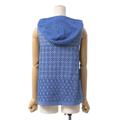 Chanel Hoodie 36 Lame Knit Blue