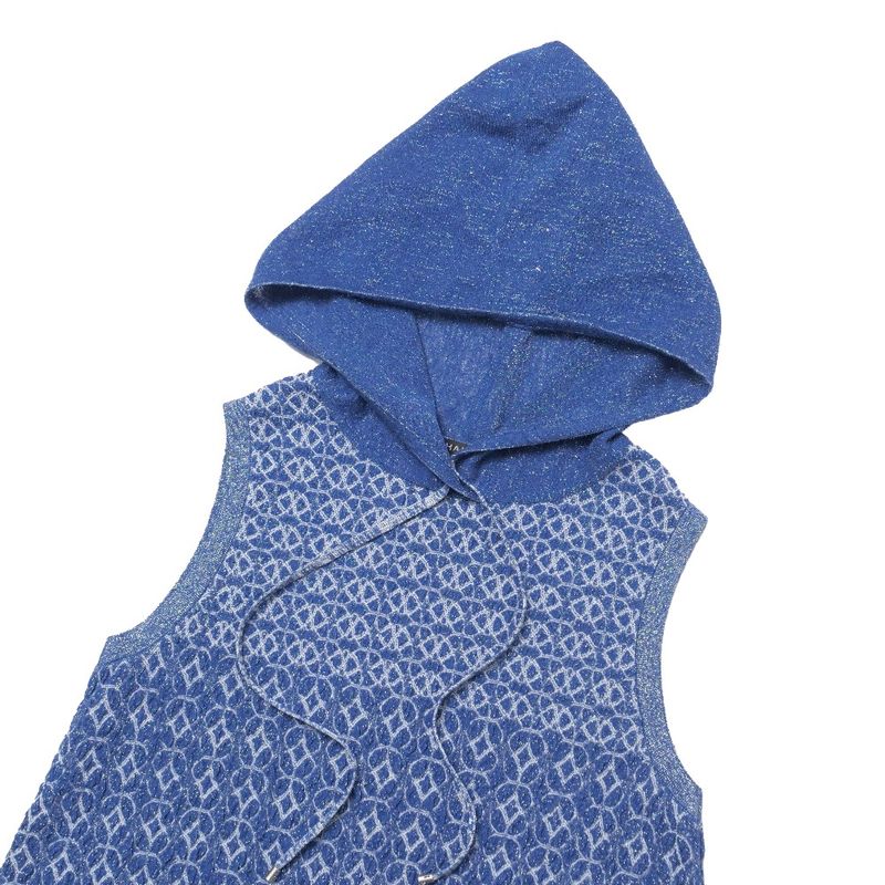 Chanel Hoodie 36 Lame Knit Blue