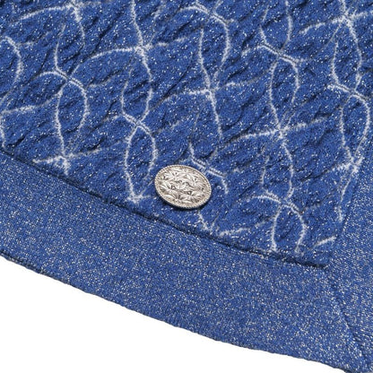 Chanel Hoodie 36 Lame Knit Blue