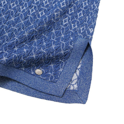 Chanel Hoodie 36 Lame Knit Blue