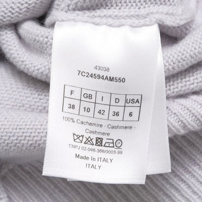 Dior Knit 42 All Cashmere Sweater Balloon Sleeve 3/4 Grey-ge