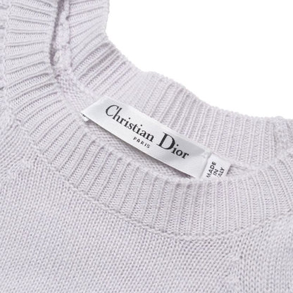 Dior Knit 42 All Cashmere Sweater Balloon Sleeve 3/4 Grey-ge