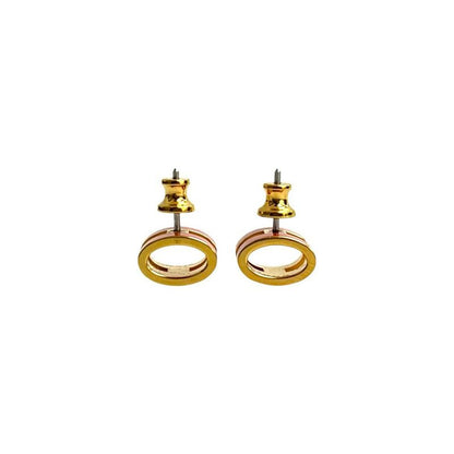 Hermes Pop Earrings Orange Gold Framboise