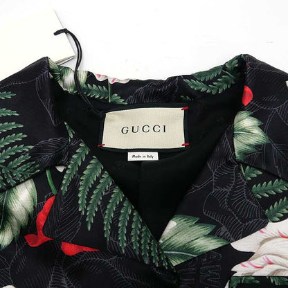 Gucci Hawaiian Set Suit Shirt Dress 40 42 Black