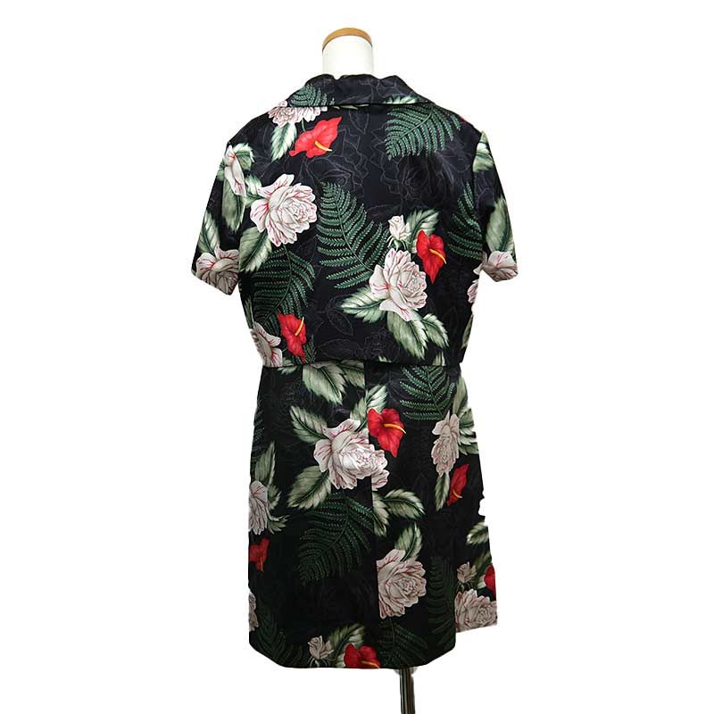 Gucci Hawaiian Set Suit Shirt Dress 40 42 Black
