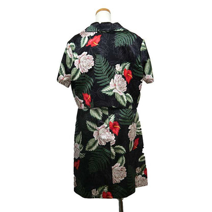 Gucci Hawaiian Set Suit Shirt Dress 40 42 Black