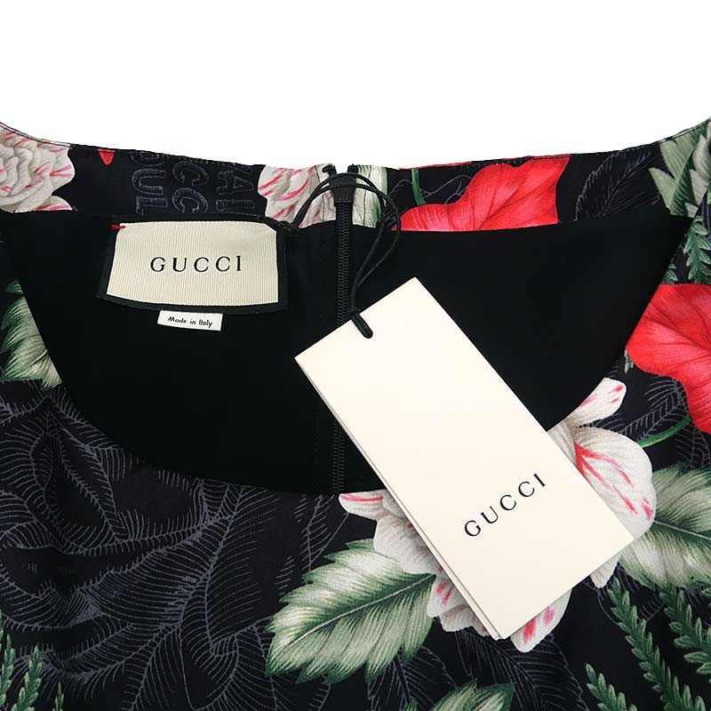 Gucci Hawaiian Set Suit Shirt Dress 40 42 Black