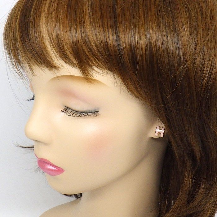 Hermes Earrings Pop Mini Pop Pink Rose Dragee Lacquer