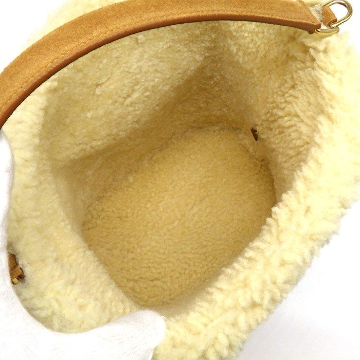 Celine Handbag Triomphe Bucket Louis Tobacco Suede Leather