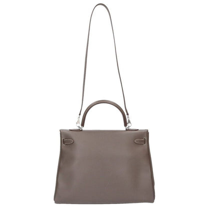 Hermes Kelly 35 Verso Veau Epsom Etoupe Inner Sewing