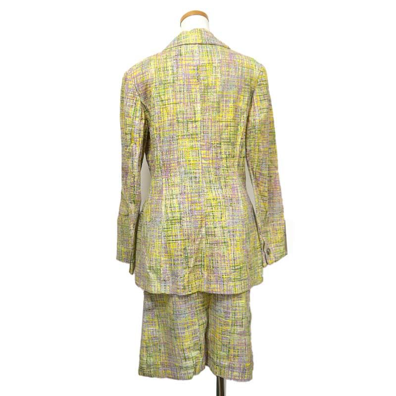 Chanel Tweed Suit Skirt 38 Yellow
