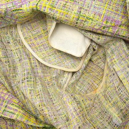 Chanel Tweed Suit Skirt 38 Yellow