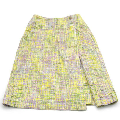 Chanel Tweed Suit Skirt 38 Yellow