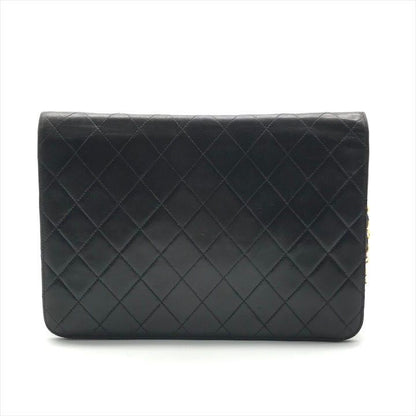 Chanel Quilted Push Lock Chain Shoulder Bag Black