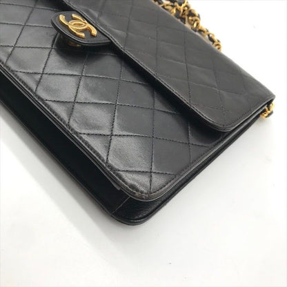 Chanel Quilted Push Lock Chain Shoulder Bag Black