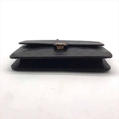Chanel Quilted Push Lock Chain Shoulder Bag Black