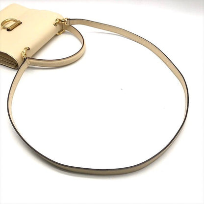Celine Ganchini Gold Top Handle 2-Way Bag White Bag