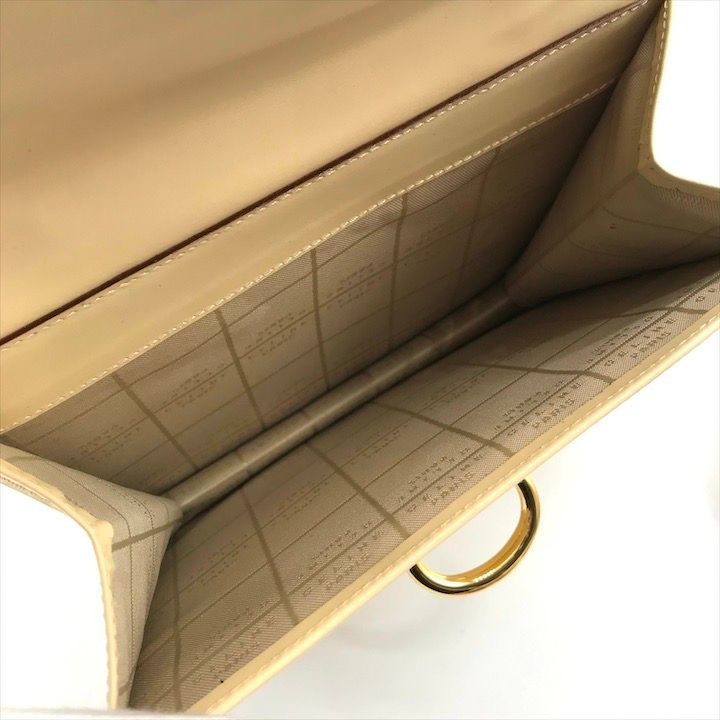 Celine Ganchini Gold Top Handle 2-Way Bag White Bag
