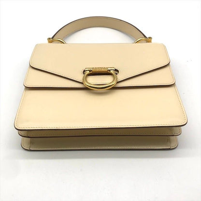 Celine Ganchini Gold Top Handle 2-Way Bag White Bag