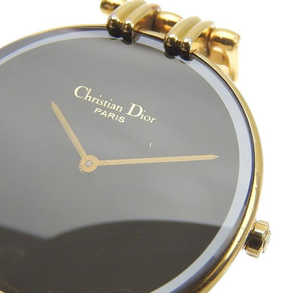 Dior Bakira 46 Gold Plated Quartz Analog Display Black Dial