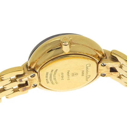 Dior Bakira 46 Gold Plated Quartz Analog Display Black Dial
