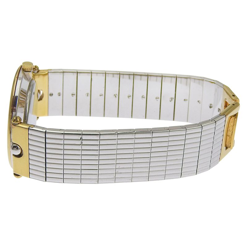 Dior Christian Stainless Steel Gold Plated Silver Quartz Analog