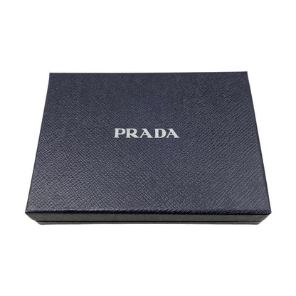 Prada Card Case Passport Calf Leather Triangle Logo