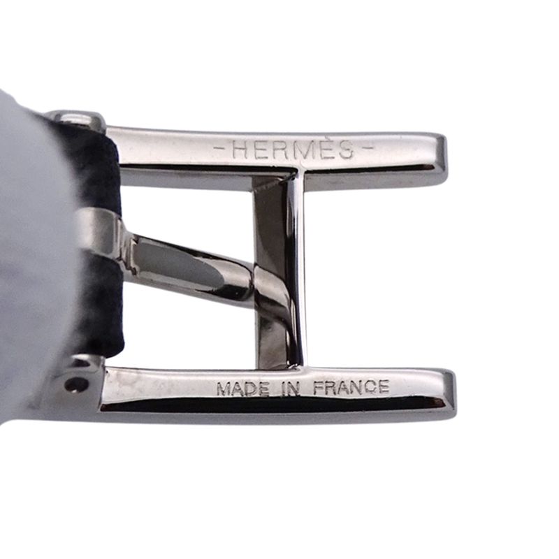 Hermes Bracelet Double Tour Black Brown Silver XS Reversible