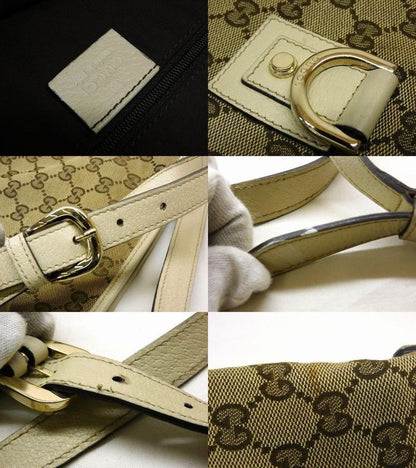 Gucci GG Canvas Shoulder Bag Beige