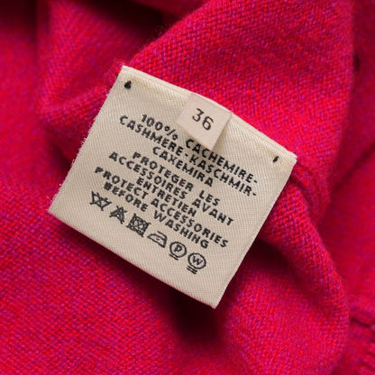 Hermes Knit 36 Button Decoration All Cashmere Sweater Short Sleeve