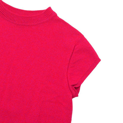 Hermes Knit 36 Button Decoration All Cashmere Sweater Short Sleeve