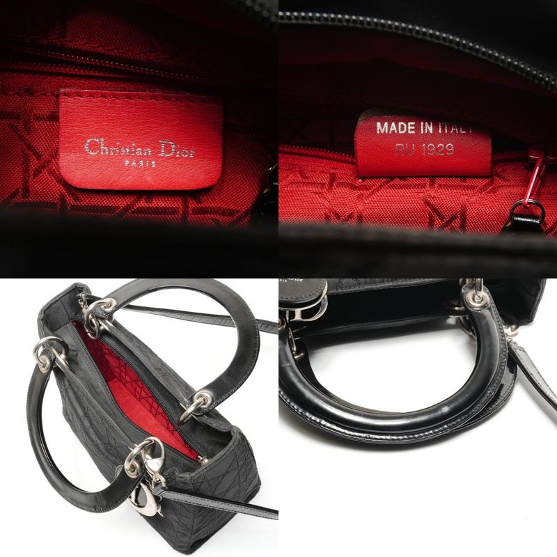 Dior Handbag Cannage Nylon 2-Way