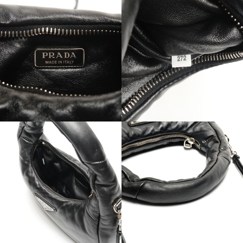 Prada Handbag Leather Soft Padded Nappa 2-Way