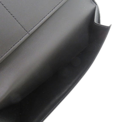 Louis Vuitton Zippy Wallet Vertical Shadow Leather Black LV Long
