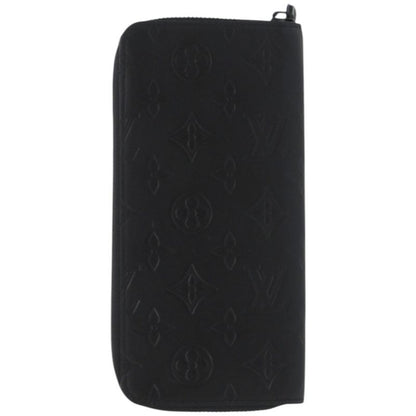 Louis Vuitton Zippy Wallet Vertical Shadow Leather Black LV Long