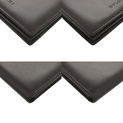 Bvlgari Leather Black Card Case Business Holder