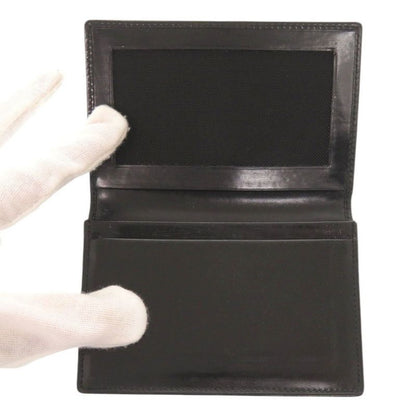 Bvlgari Leather Black Card Case Business Holder