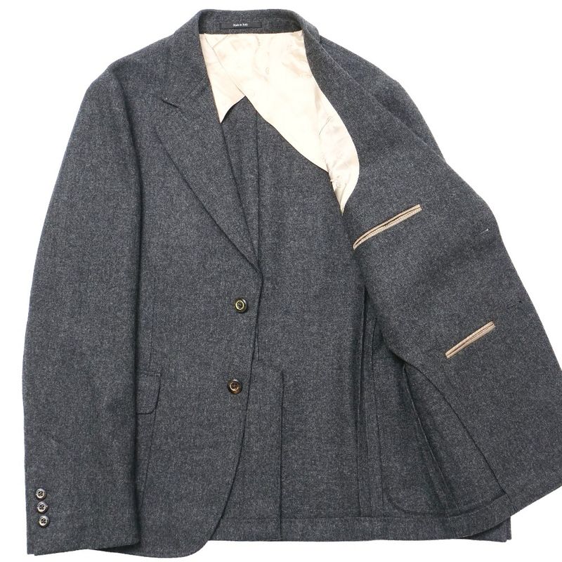 Gucci Tailored Jacket Blue Leather Single