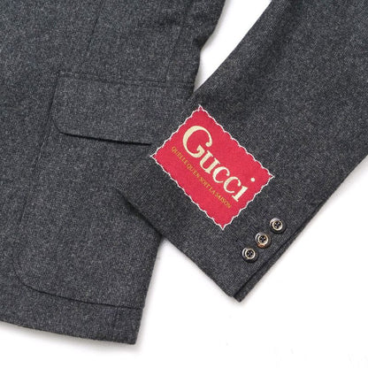 Gucci Tailored Jacket Blue Leather Single