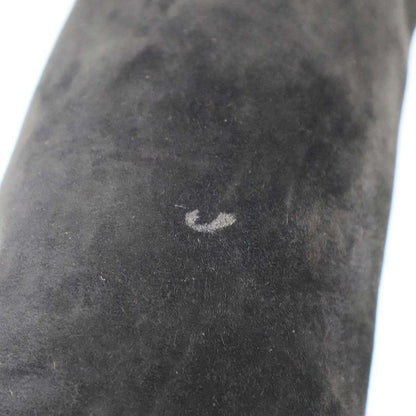 Chanel CC Logo Suede Leather Long Boots Black 37