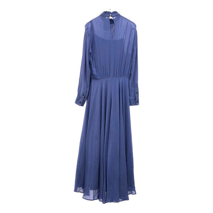 Louis Vuitton Silk Dress Blue 36